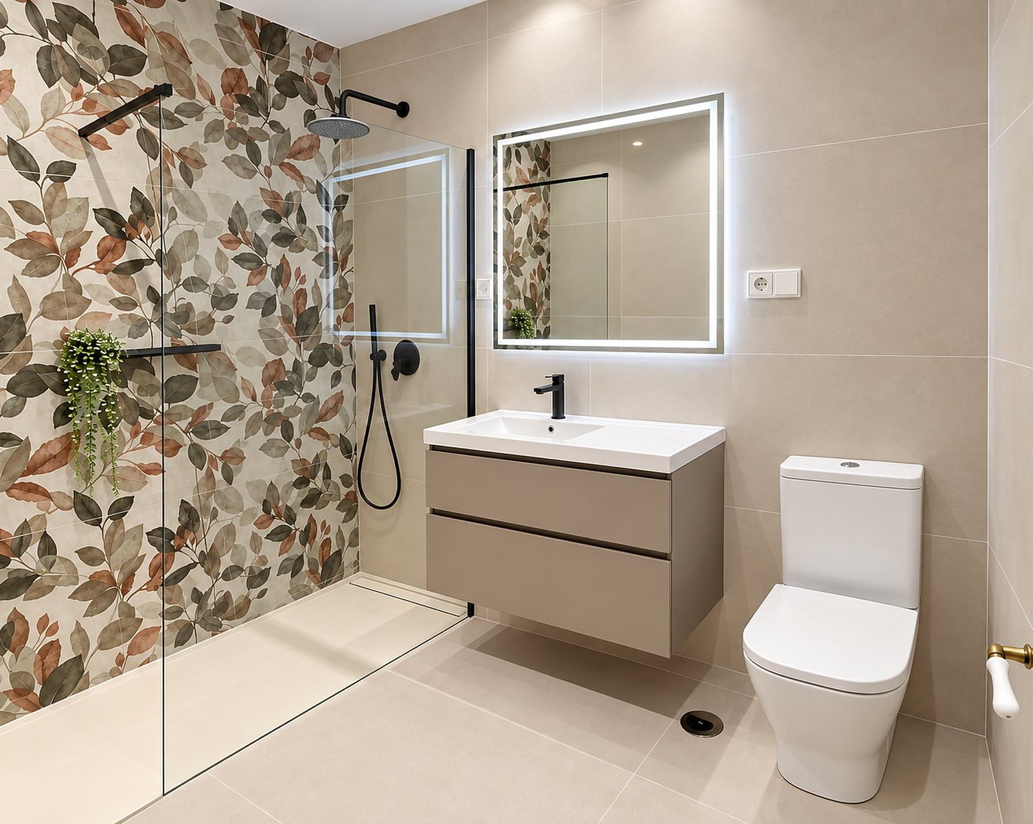 Baño reformado con acabados de calidad